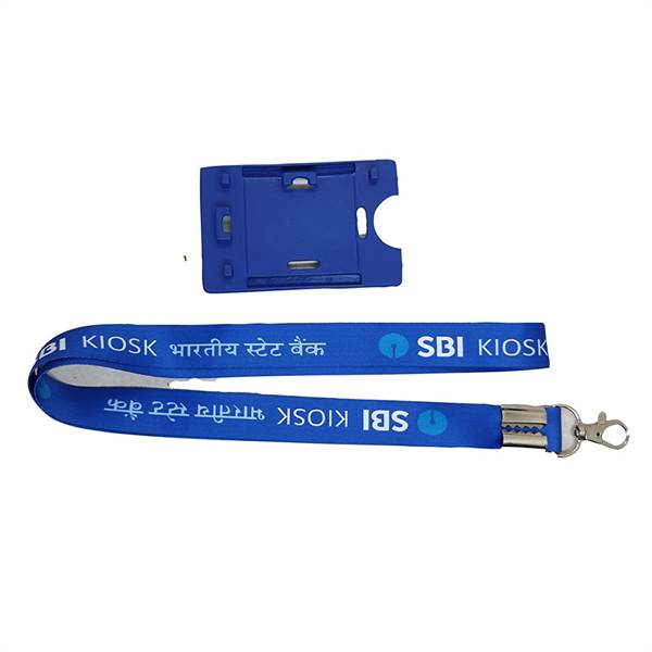 Deys Stationery Store Blue SBI Kiosk Ribbon with Id Card Holder Unisex